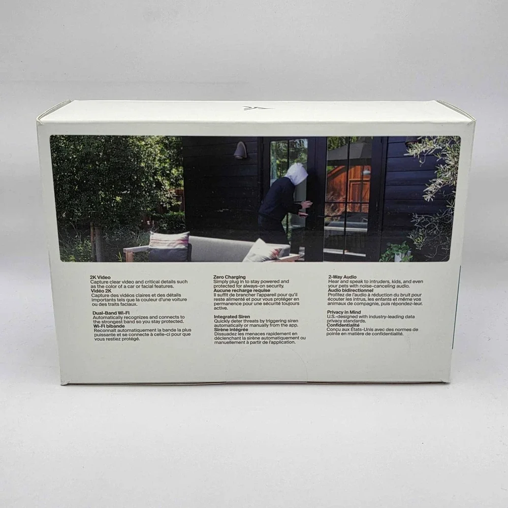 Arlo Essential 2K Indoor / Outdoor Security Cameras 2025 Wired 2-Pack White NEW